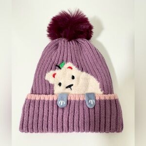 BJB Purple Knit Lined Winter Hat - Size: 1-3T - NWOT!
